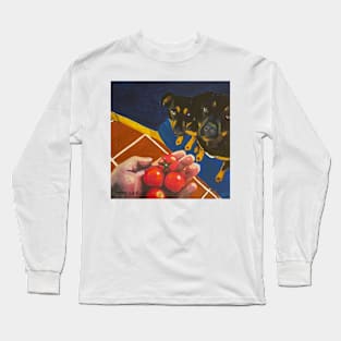 Two Rottweilers being tempted Long Sleeve T-Shirt